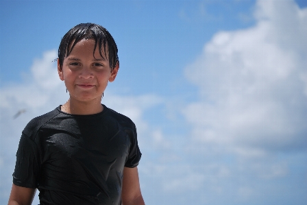 Hand man beach sea Photo