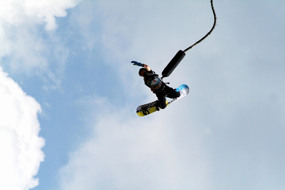 Jumping snowboard extreme sport optics