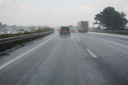 Road traffic rain highway Photo