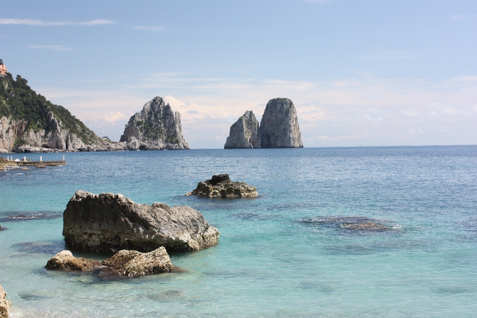 Plage mer côte rock