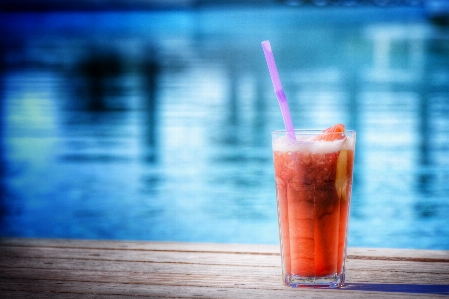 Glass summer pool red Photo