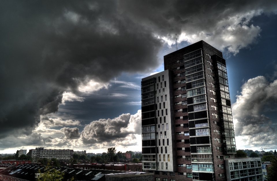 Nube arquitectura cielo atardecer