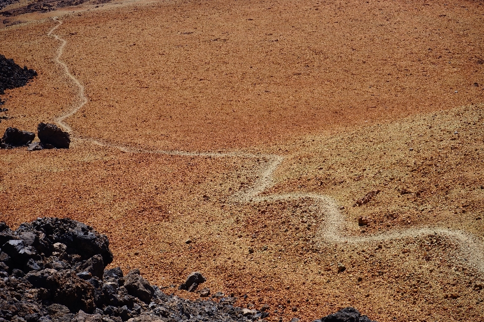 Paisagem caminho areia rock