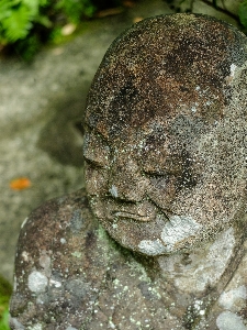 Rock statue buddhism japan Photo