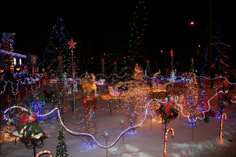 Noite decoração feriado natal