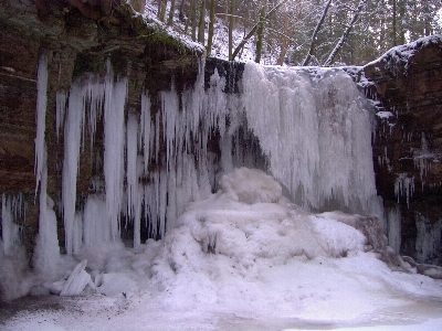 Landscape water waterfall snow Photo