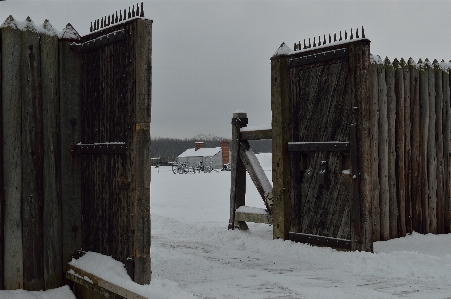 Snow winter fence architecture Photo