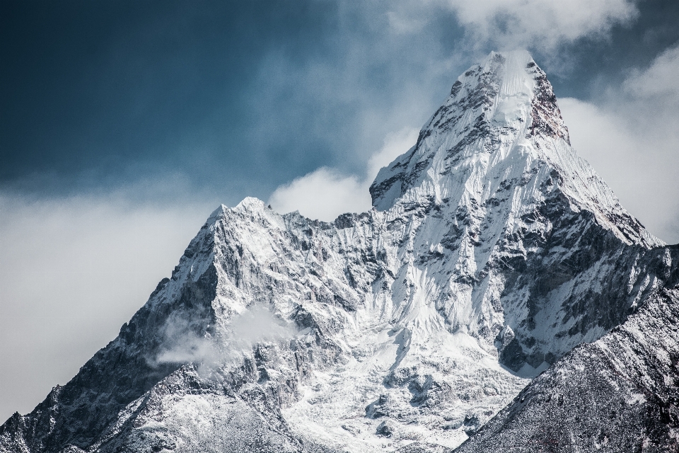 Natureza montanha neve nuvem