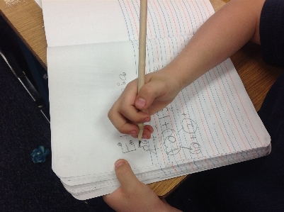 Desk notebook writing hand Photo