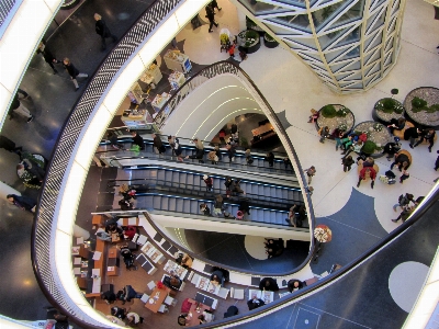 Architecture people spiral interior Photo