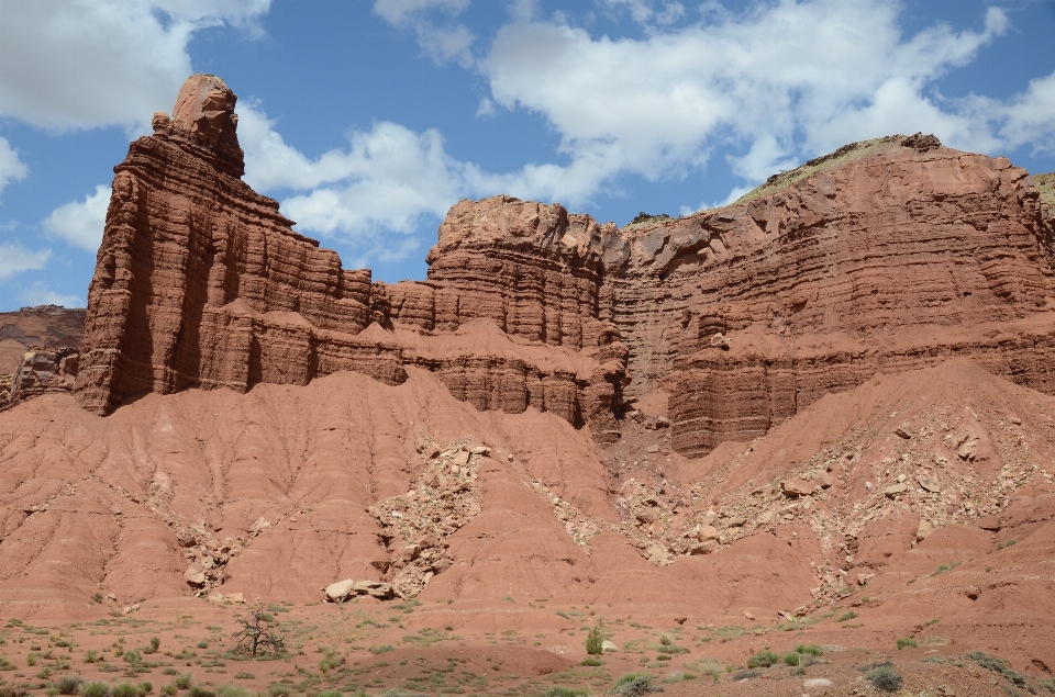 Paisaje arena rock cielo