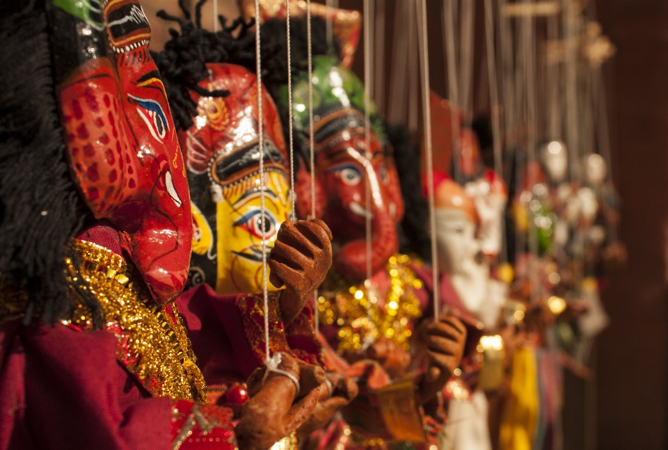 Colorful christmas nepal puppet