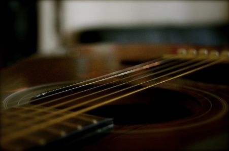 Music guitar acoustic dark Photo