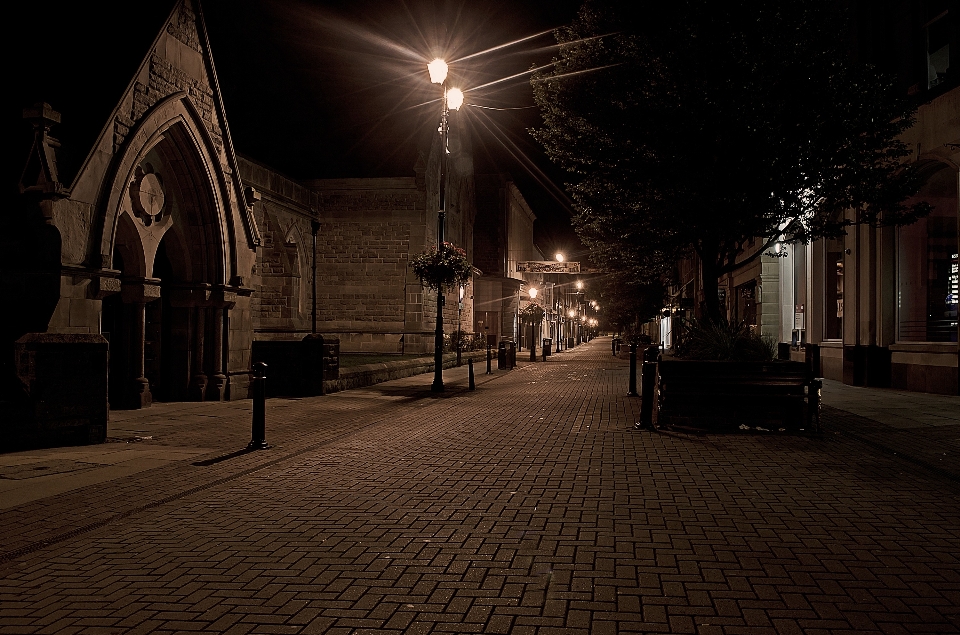 Light architecture street night