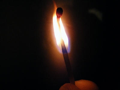 Light glowing orange flame Photo