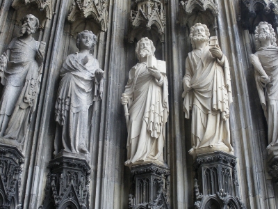 Monument statue column cathedral Photo