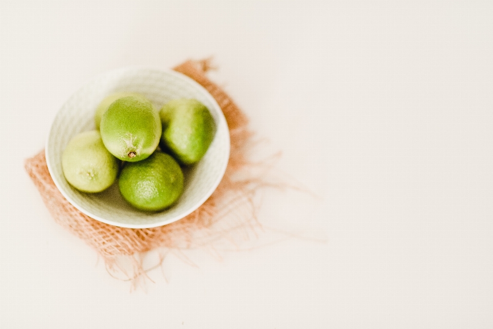 Plant white fruit bowl