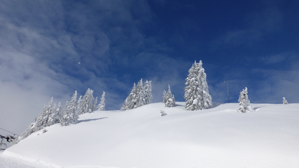 Montagne neige hiver blanc