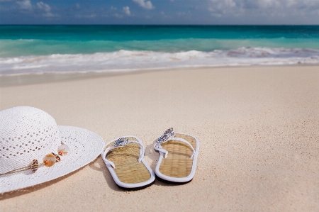 Hand beach sea sand Photo