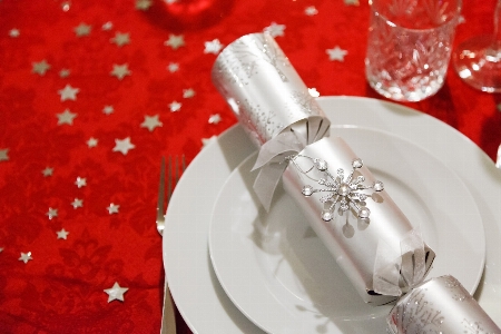 Table fork white flower Photo