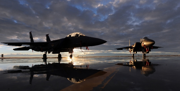 Silhouette wing sky sunset Photo