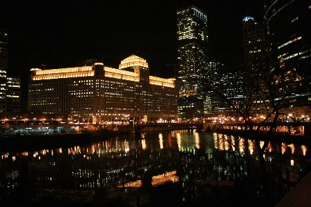 Architecture skyline night view Photo