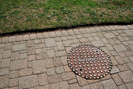 Grass lawn sidewalk cobblestone Photo