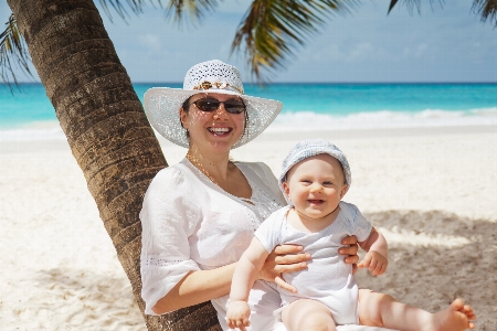 Beach sea water people Photo