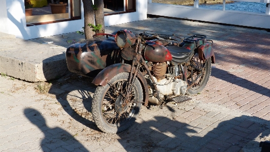 Car old bicycle vehicle Photo