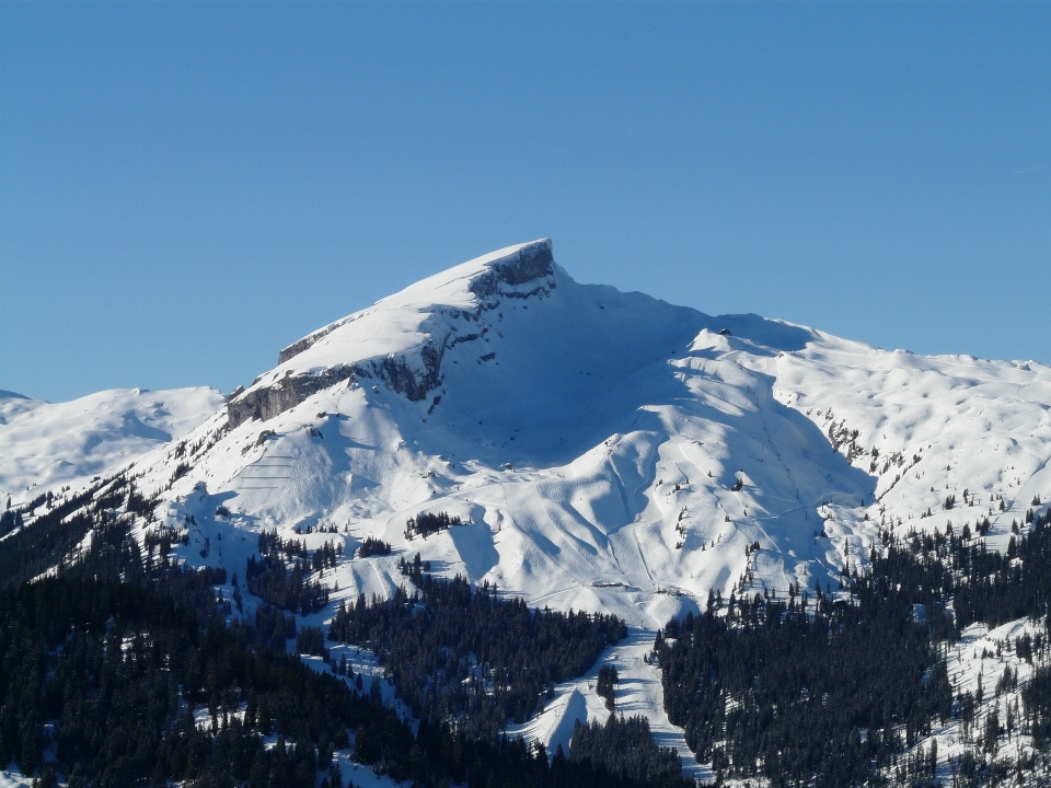 Manzara rock dağ kar