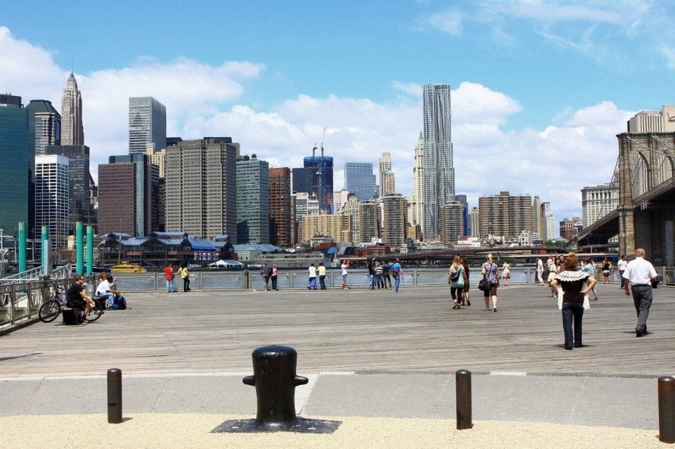 Pedestrian architecture people boardwalk