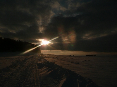 Sea horizon cold winter Photo