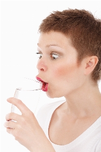 Water woman glass isolated Photo