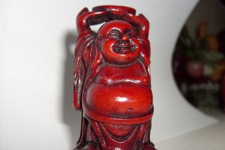 Asian contemplation statue red Photo