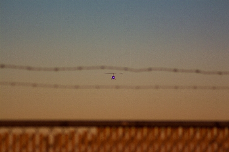 Landscape horizon barbed wire morning Photo