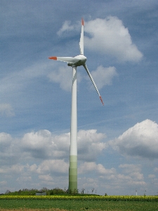 Field prairie windmill wind Photo