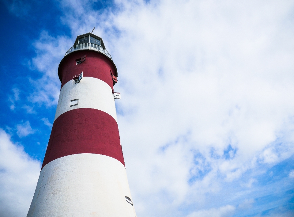 Mar nuvem farol céu