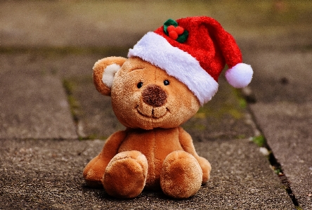 Red christmas toy teddy bear Photo