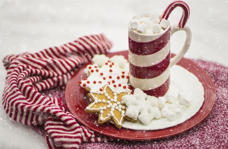 Foto Candy cane cioccolata calda
 cacao natale