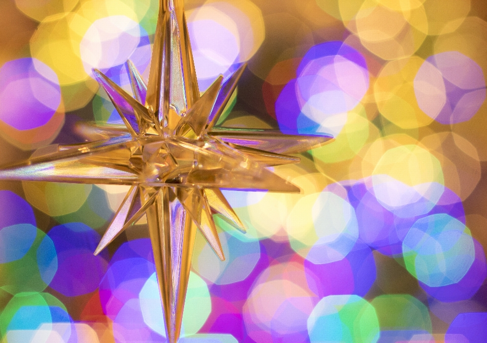 Light bokeh star flower