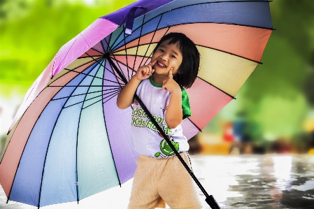 Outdoor people girl rain Photo