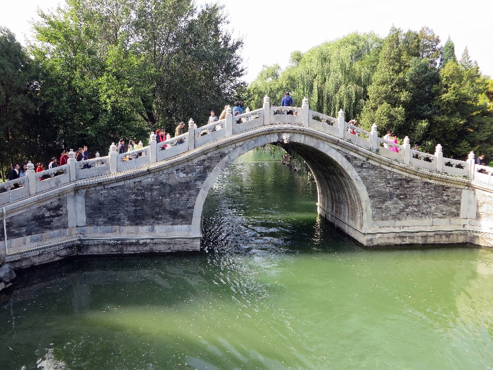 Wasser brücke see palast