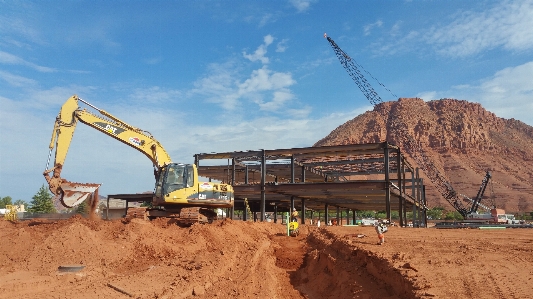 Foto Pasir struktur traktor konstruksi