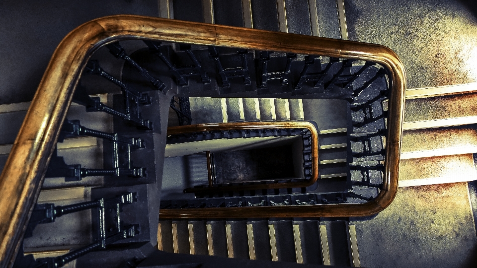 Architecture guitar perspective staircase