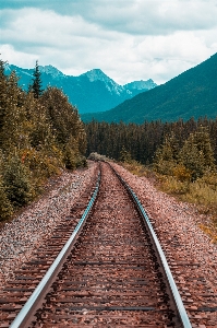 Mountain track railway railroad Photo