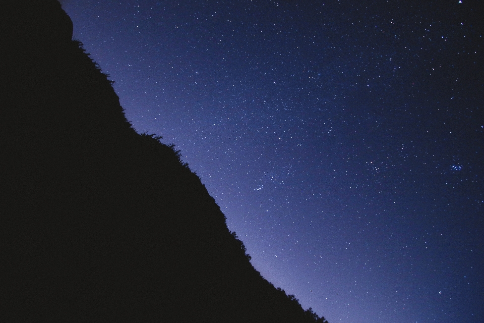 轮廓 天空 夜晚 星星