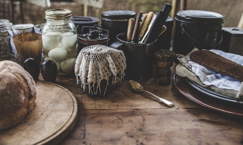 Table wood old rustic Photo