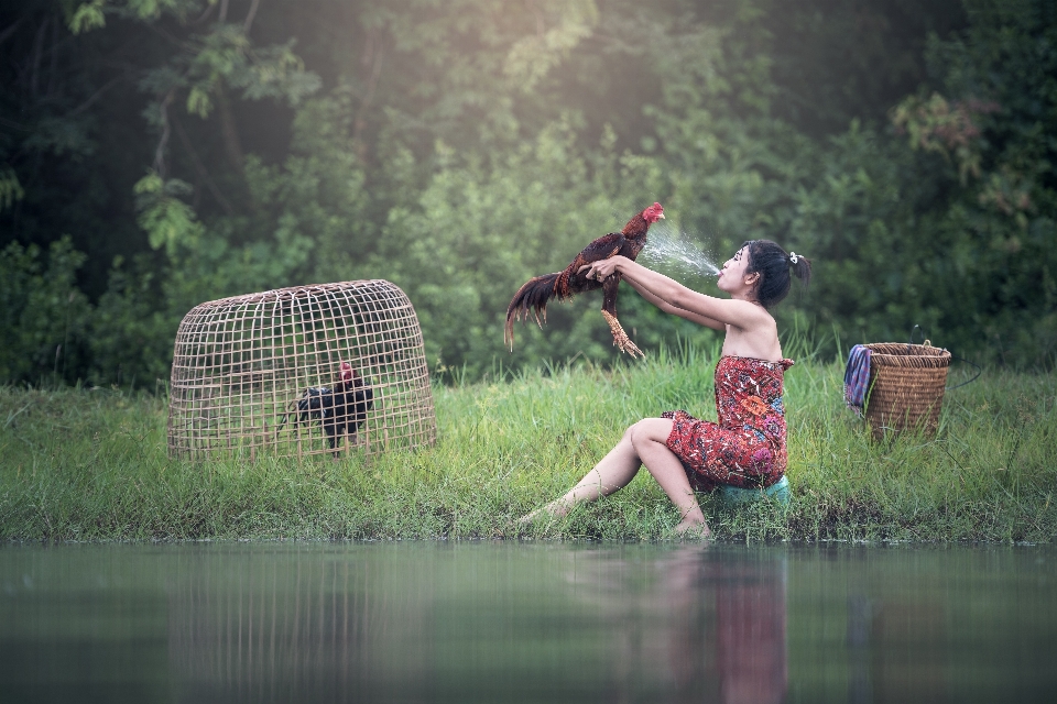 Water people woman hair