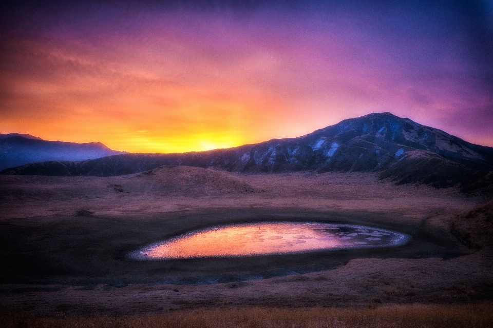 Mountain snow cloud sunrise