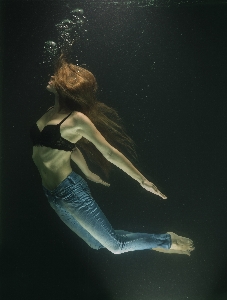 Water underwater live model Photo